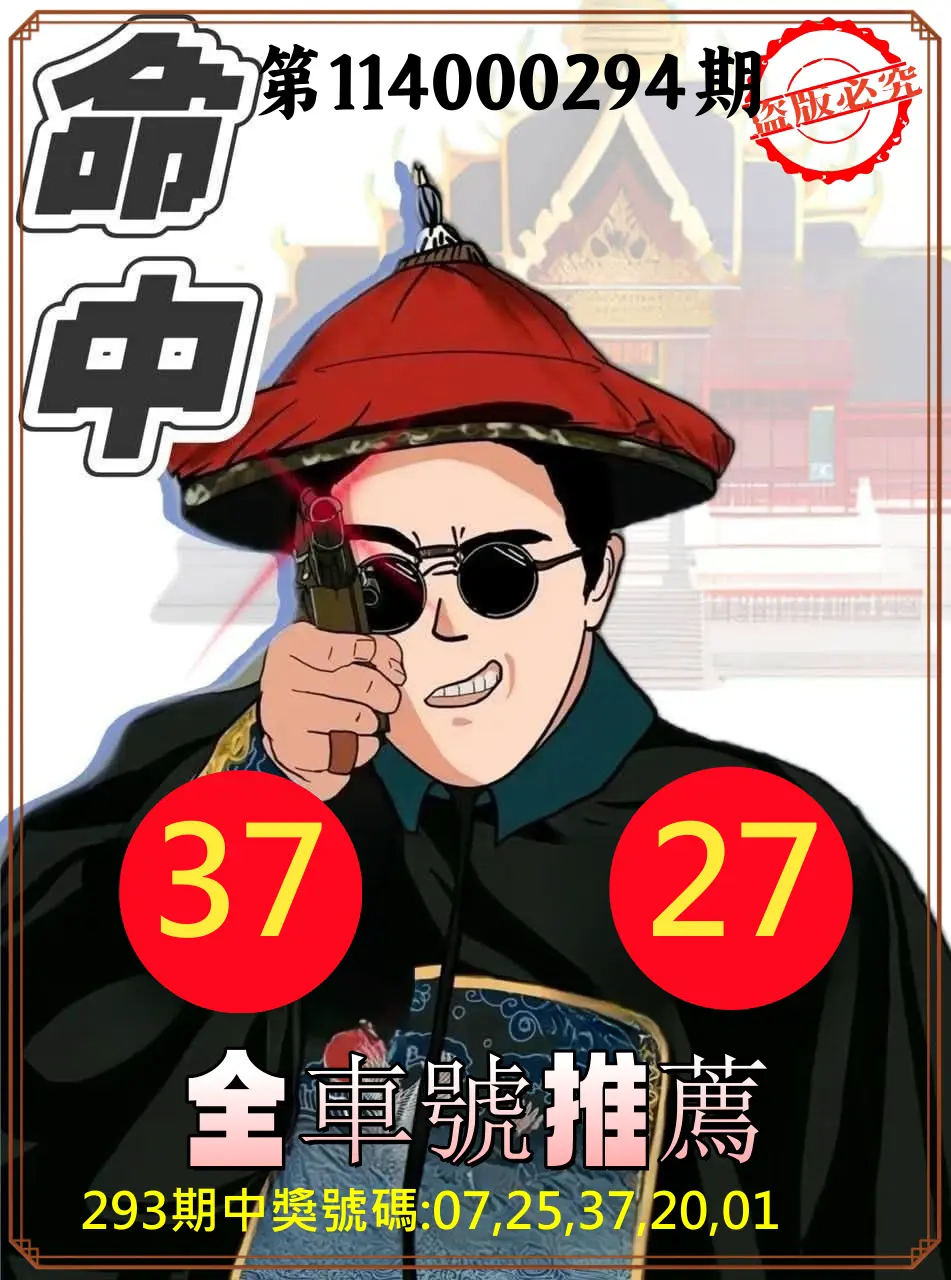 今彩539第114000294期(12/05)今彩539全車2中2命中推薦