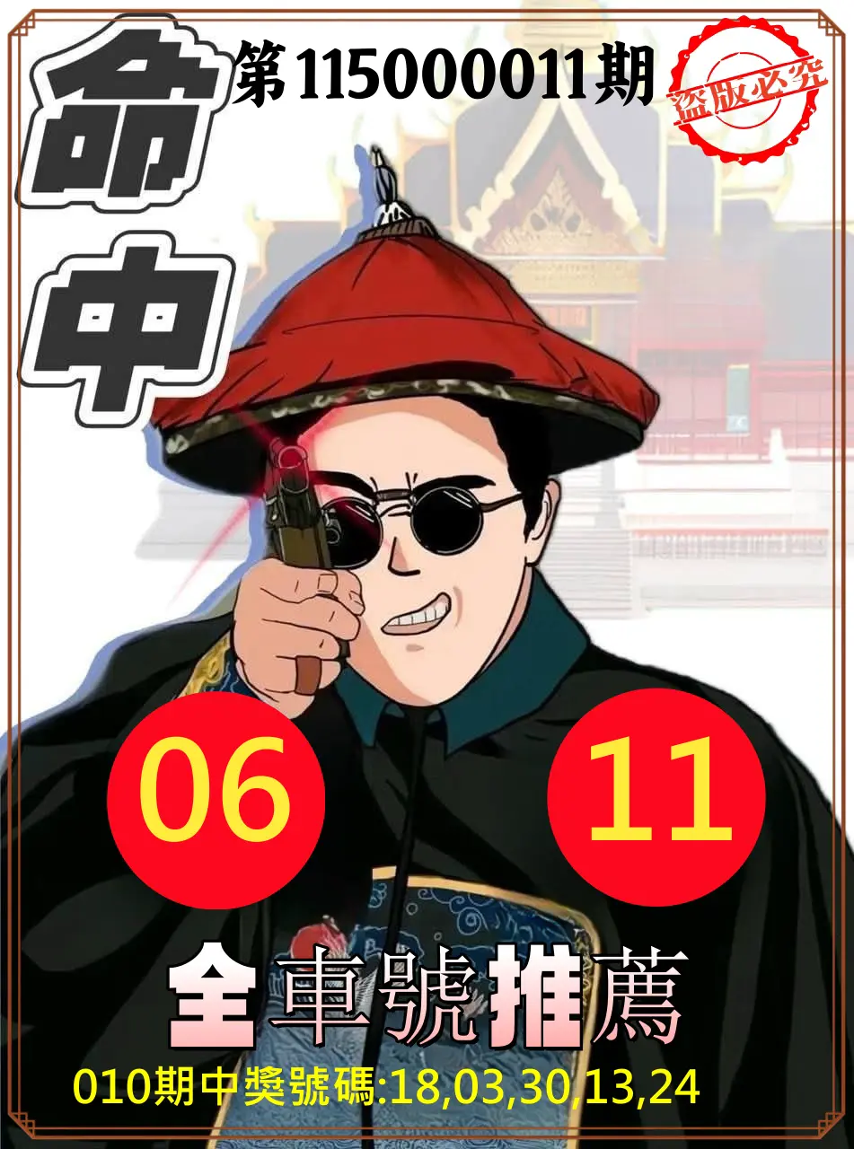 今彩539第115000011期(01/13)今彩539全車2中2命中推薦