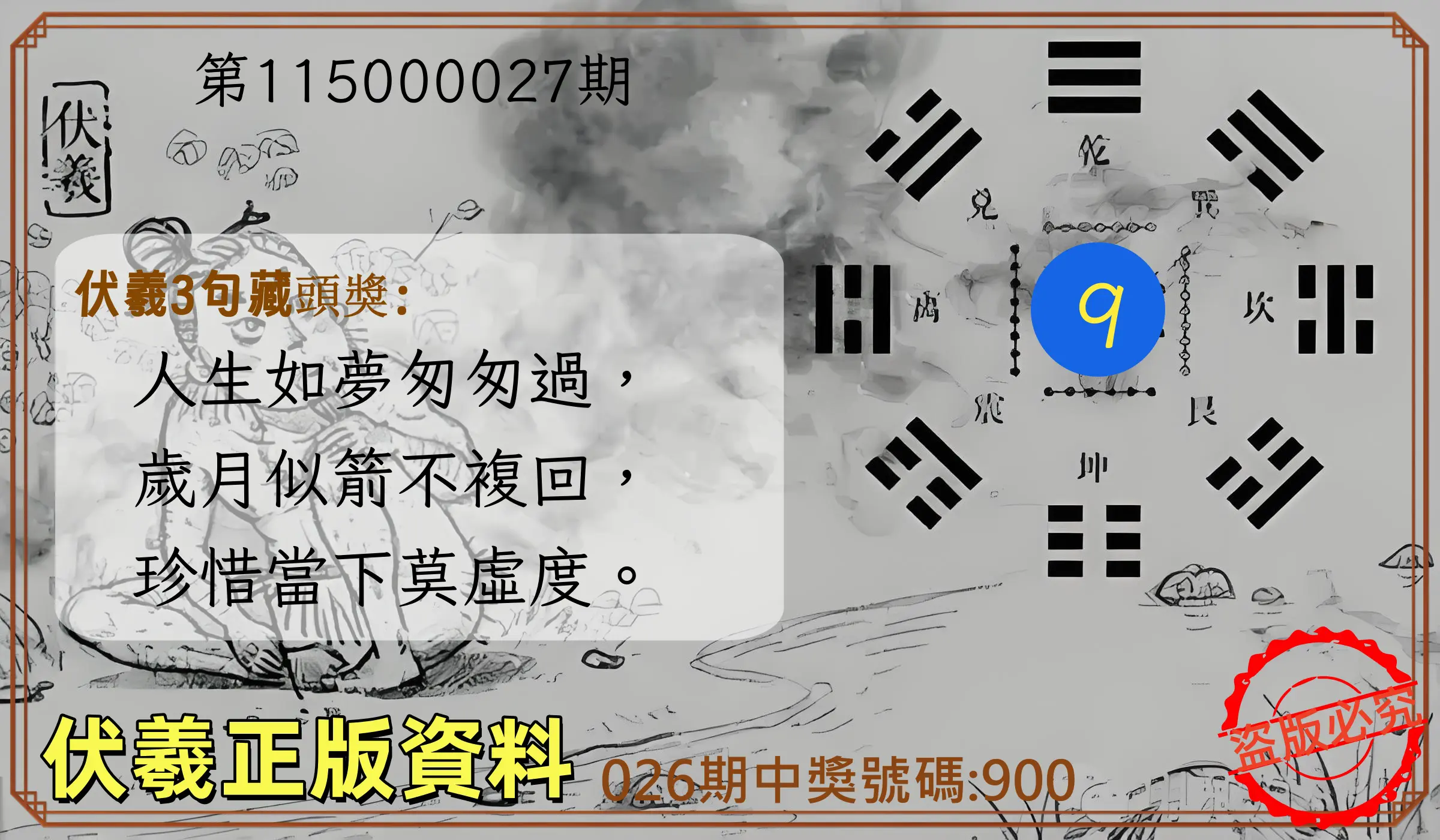 3星彩第115000027期(01/31)伏羲正版資料