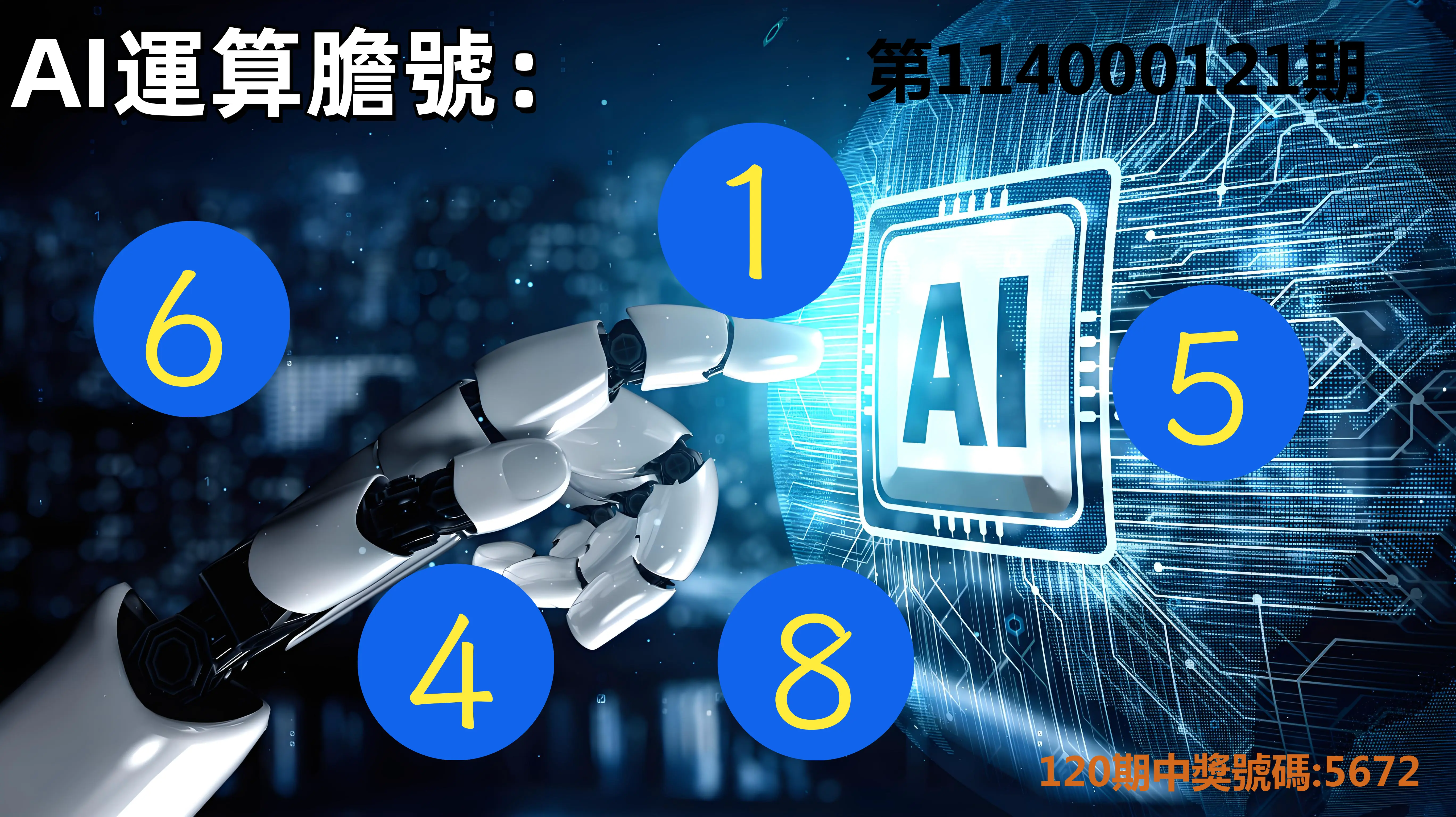 4星彩第114000121期AI運算膽號