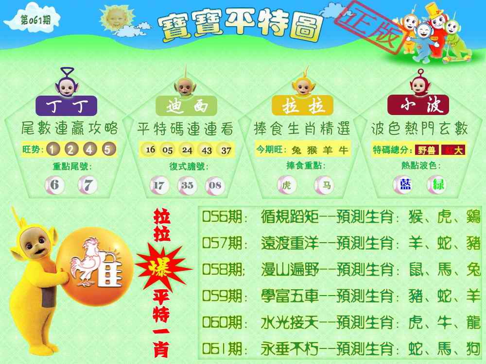 六合彩061期宝宝平特图（热）