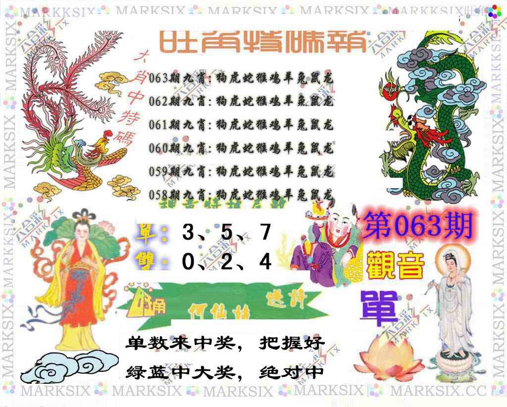 六合彩063期旺角特码报
