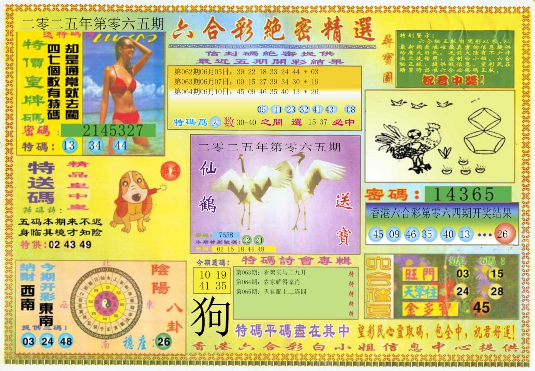 六合彩065期绝密精选A