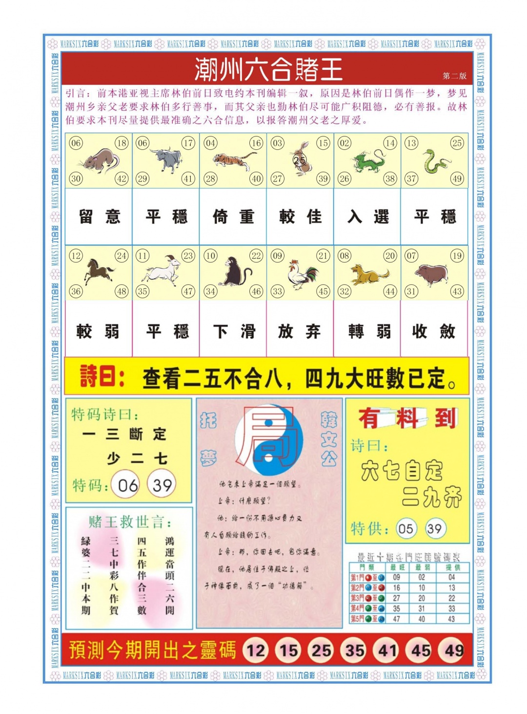 六合彩077期潮州六合赌王B