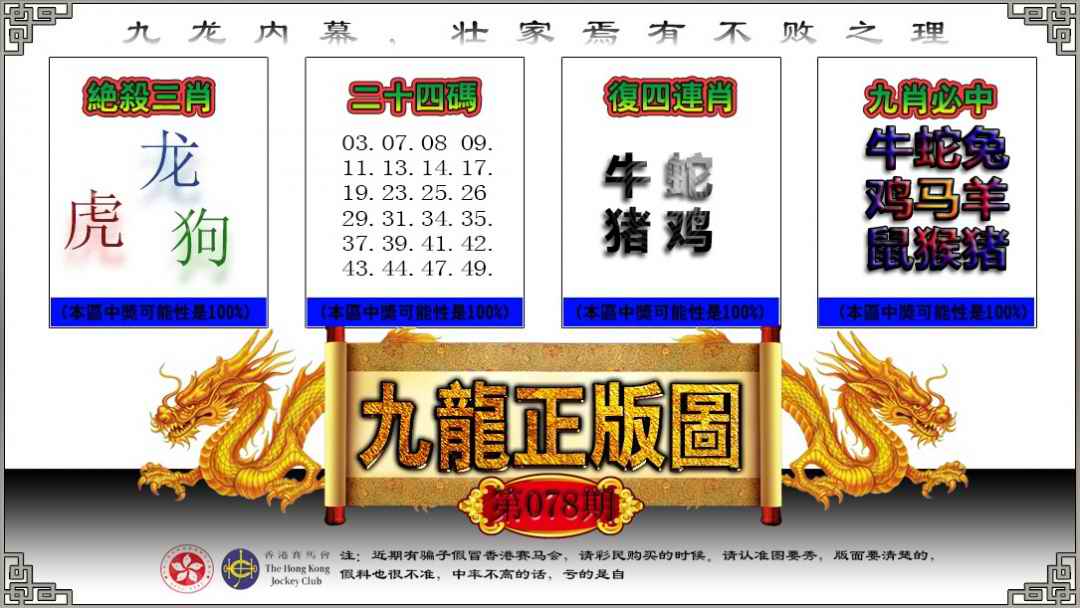 六合彩078期九龙正版图