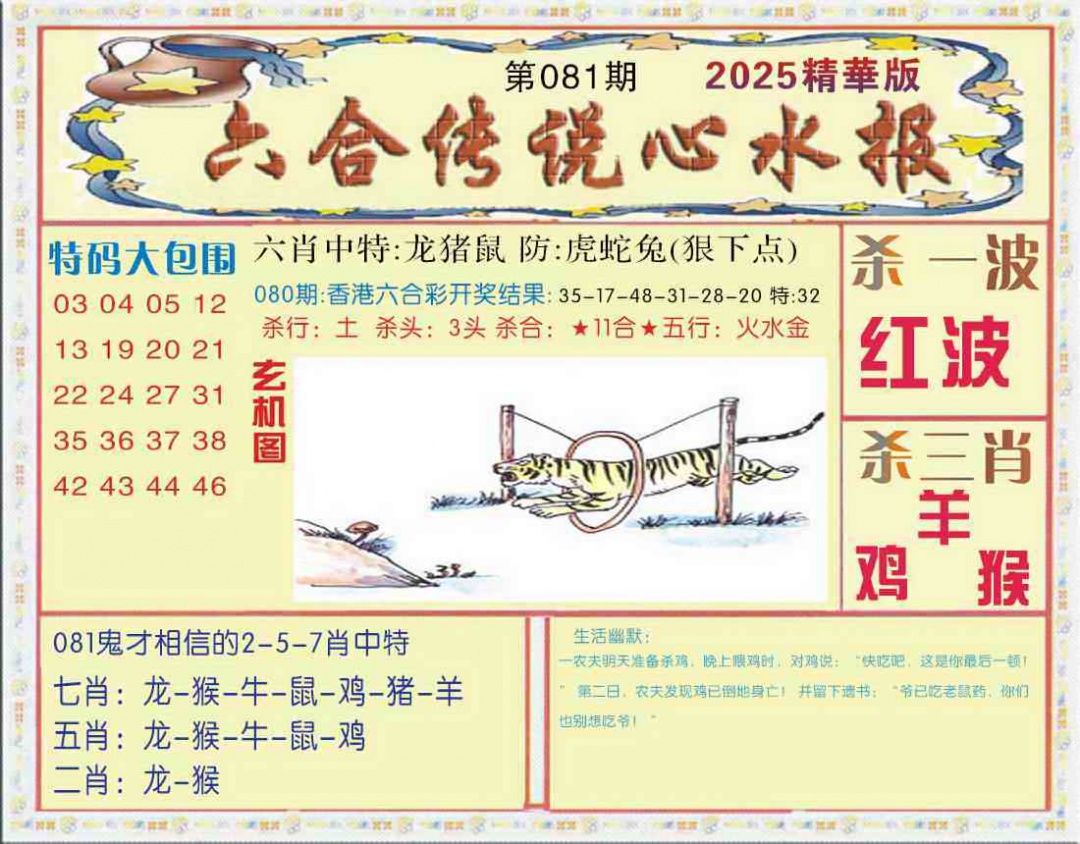 六合彩081期六合传说(心水版)