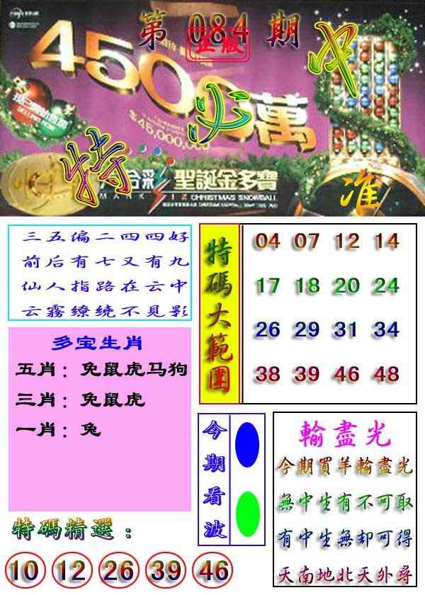 六合彩084期特
