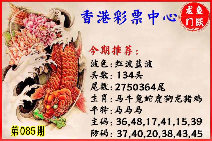 六合彩085期香港鱼跃龙门